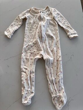 Colored Organics Cream Footed Bi-Zipper Sleeper